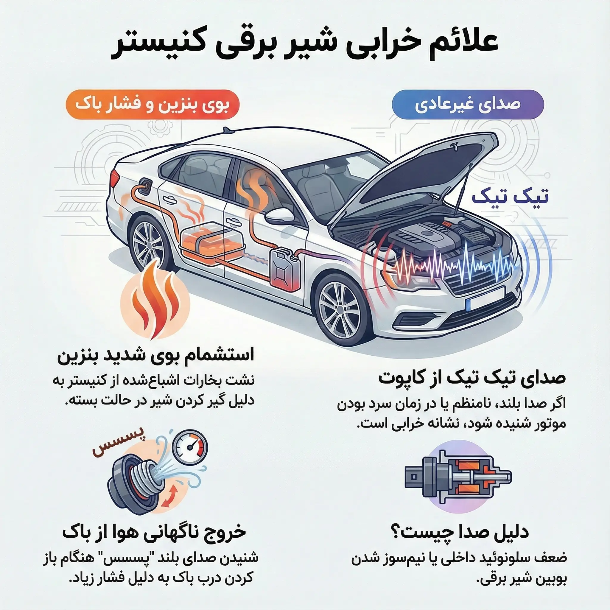 علائم خرابی شیربرقی کنیستر