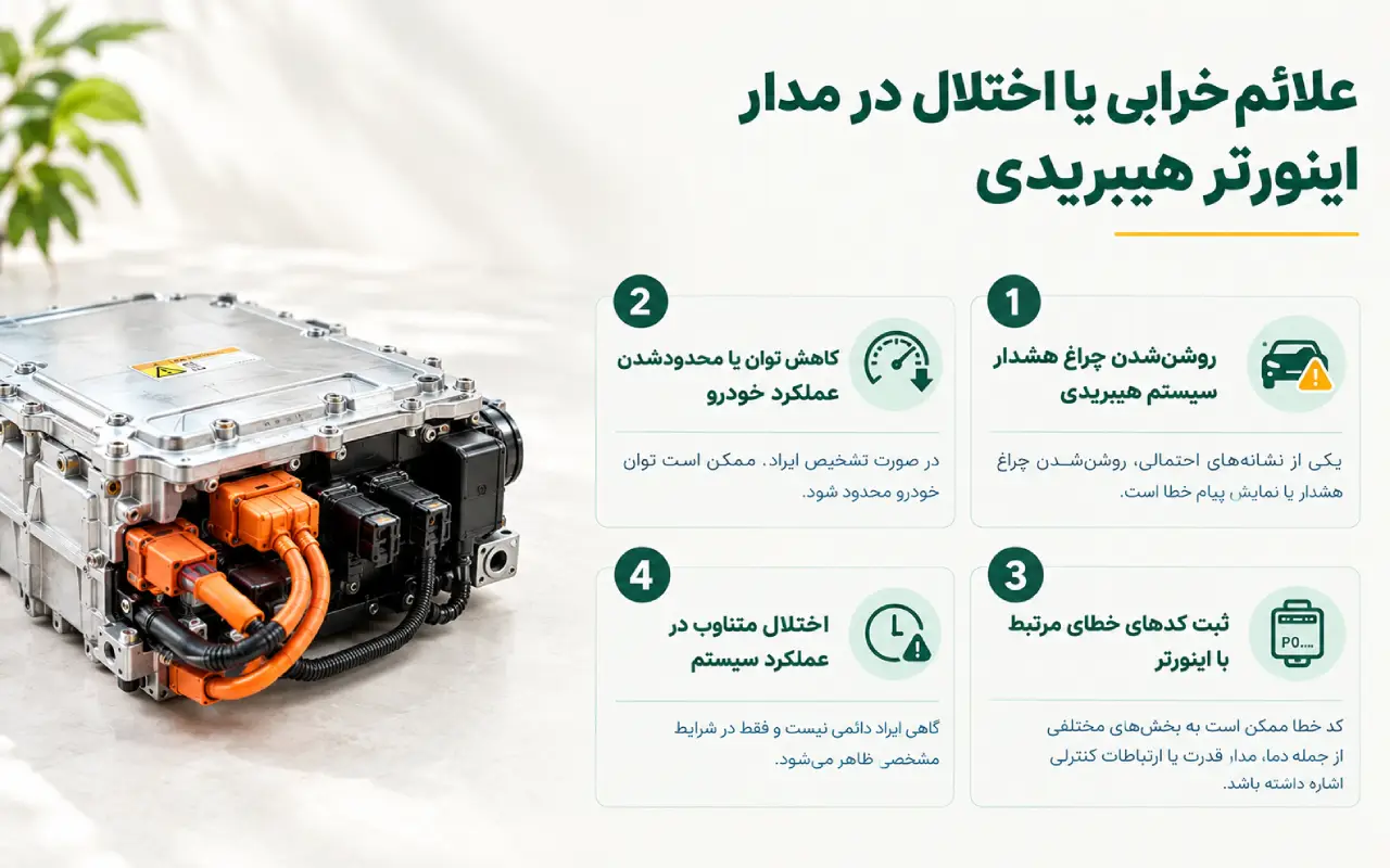 علائم خرابی یا اختلال در مدار اینورتر هیبریدی