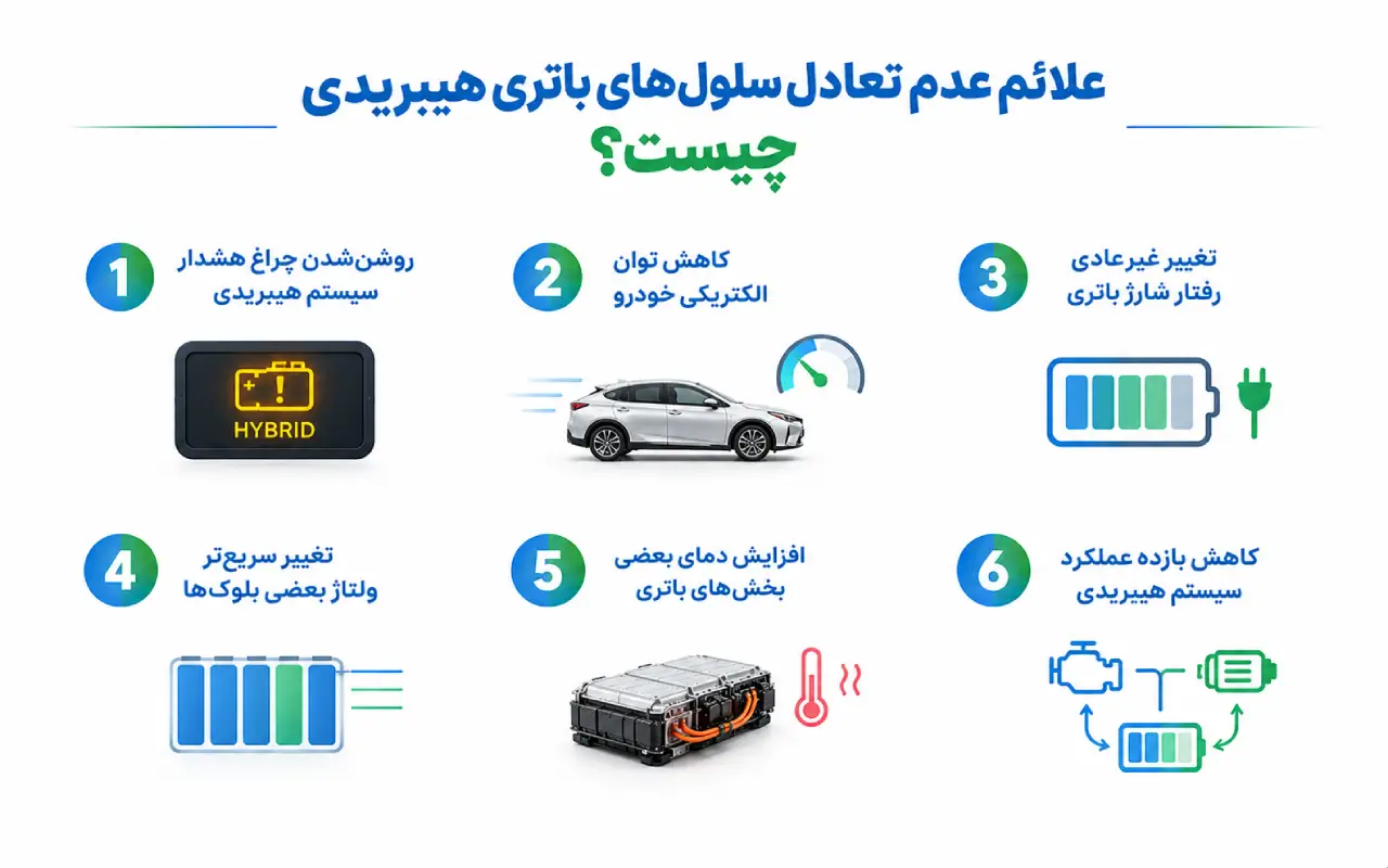 علائم عدم تعادل سلولهای باتری هیبریدی چیست؟