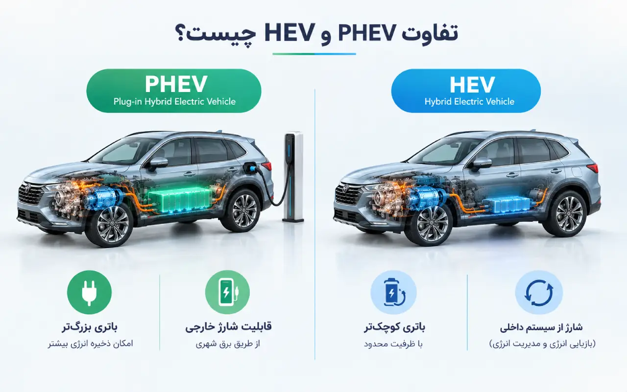 تفاوت PHEV و HEV چیست؟